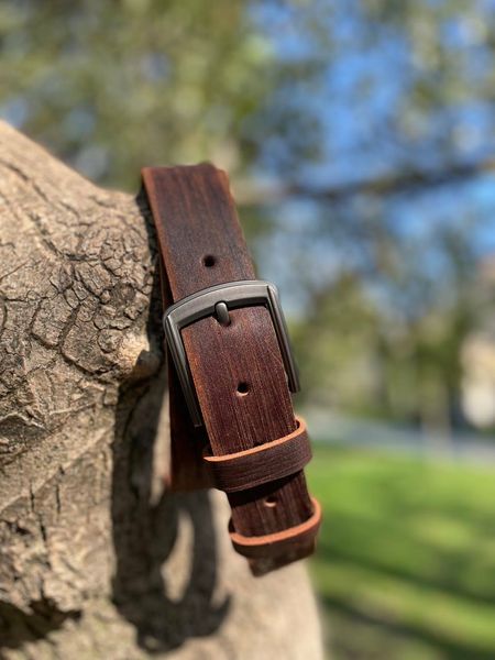 Ремінь чоловічий шкіряний коричневий Skipper до джинсів Ukraine Brown 130 см, 40 мм 654195284781 654195284781 фото